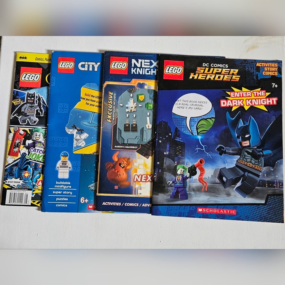 LEGO DC Comics and City Activity Books Set - Blue, Black, Yellow